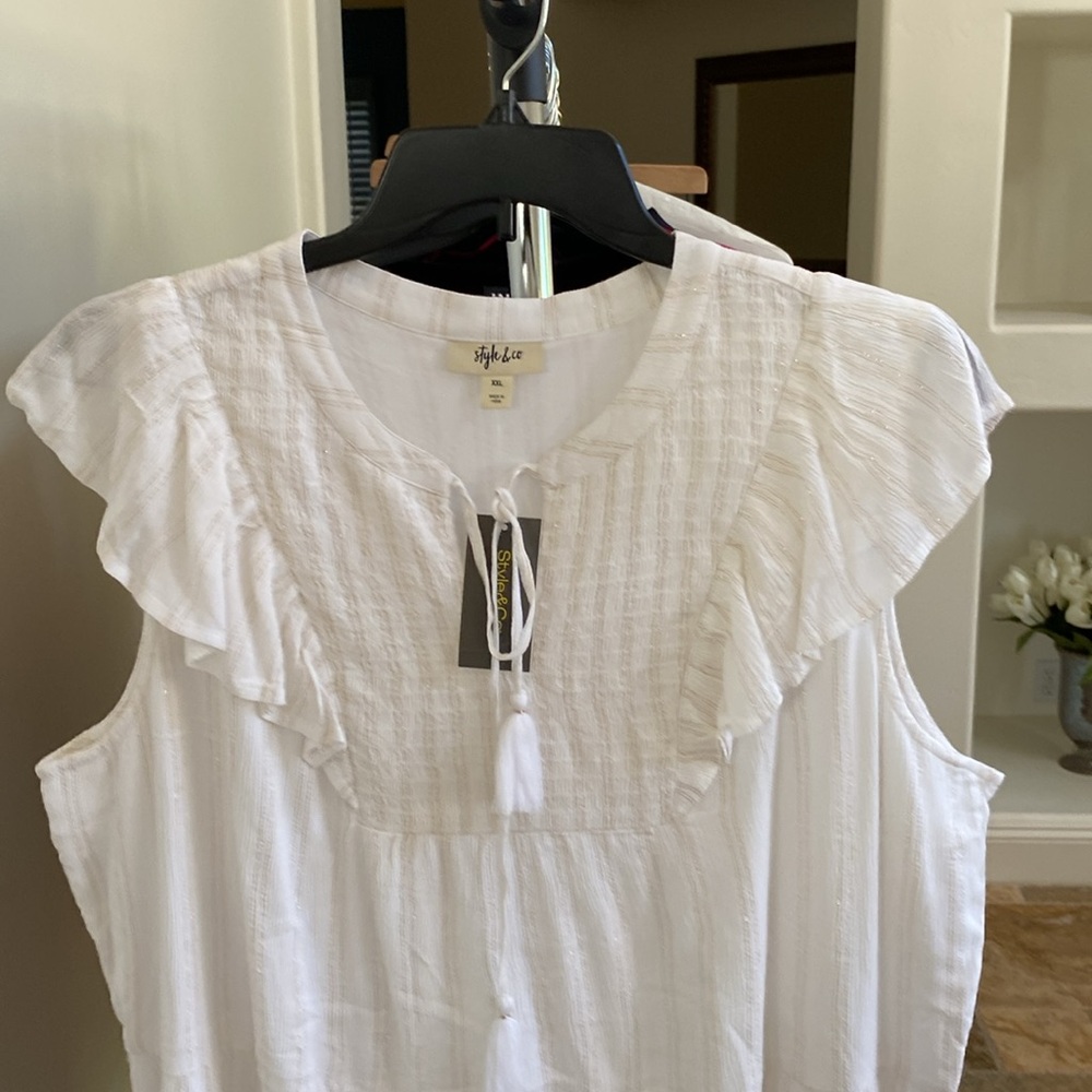 Style & Co Shimmer Dress - white - size XXL. - Picture 3 of 5
